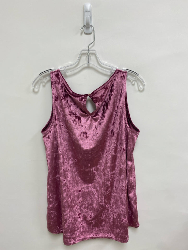 NWT Cynthia Rowley Size L Purple Sleeveless Velour Ladies Top