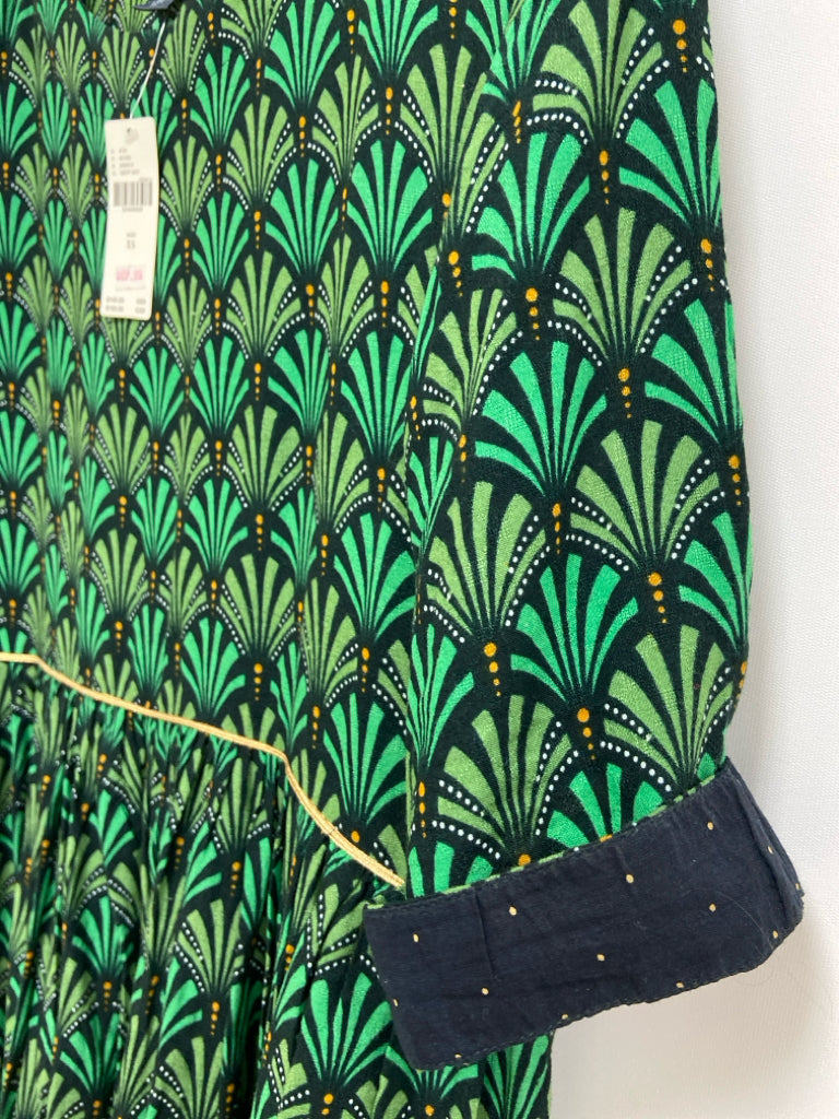 NWT Maeve Size XS Green Black/Tan Print Ladies Dress