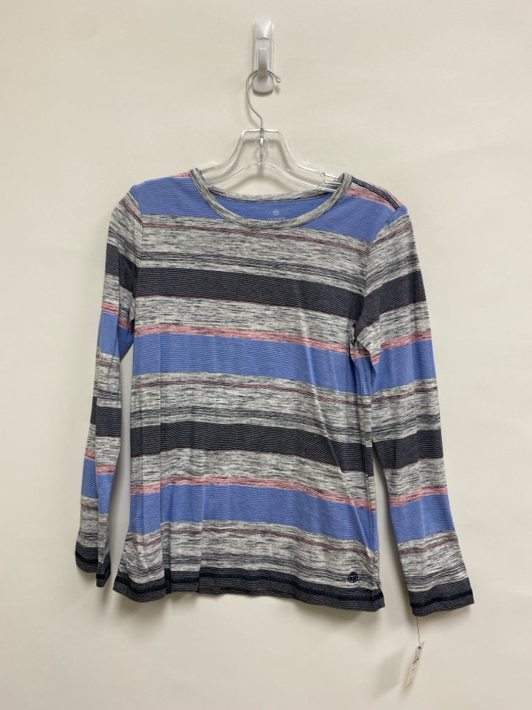 NWT Talbots Size SP Blue/Gray Striped Petite Top