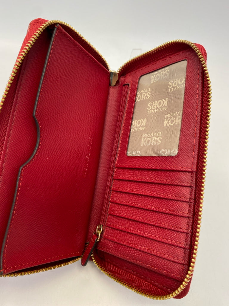 Michael Kors Dark Red Signature Wristlet