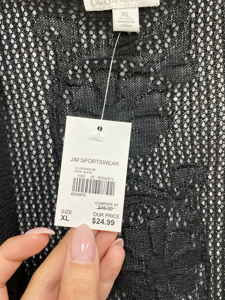 NWT CATO Size XL Black Drape Ladies Sweater