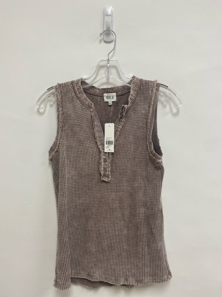 NWT BKE Size S Taupe Waffle Sleeveless Ladies Top