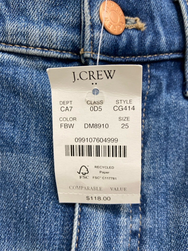 NWT J Crew Size 25 Blue Wide Leg Denim Ladies Jeans