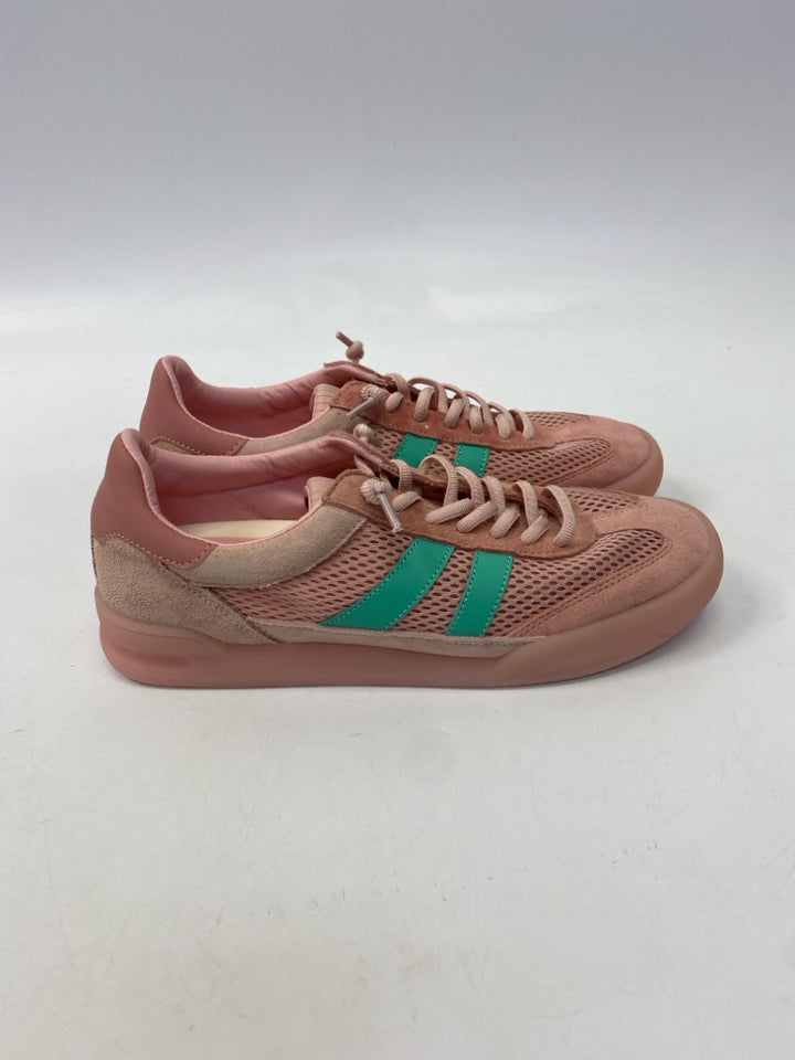 Steve Madden  Size 8 Pink Green Lace-up Sneakers