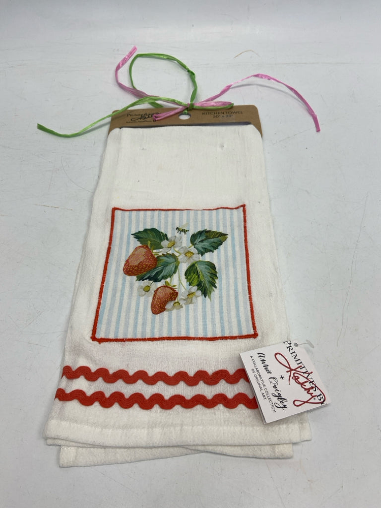 NEW/PKG White Tea Towel