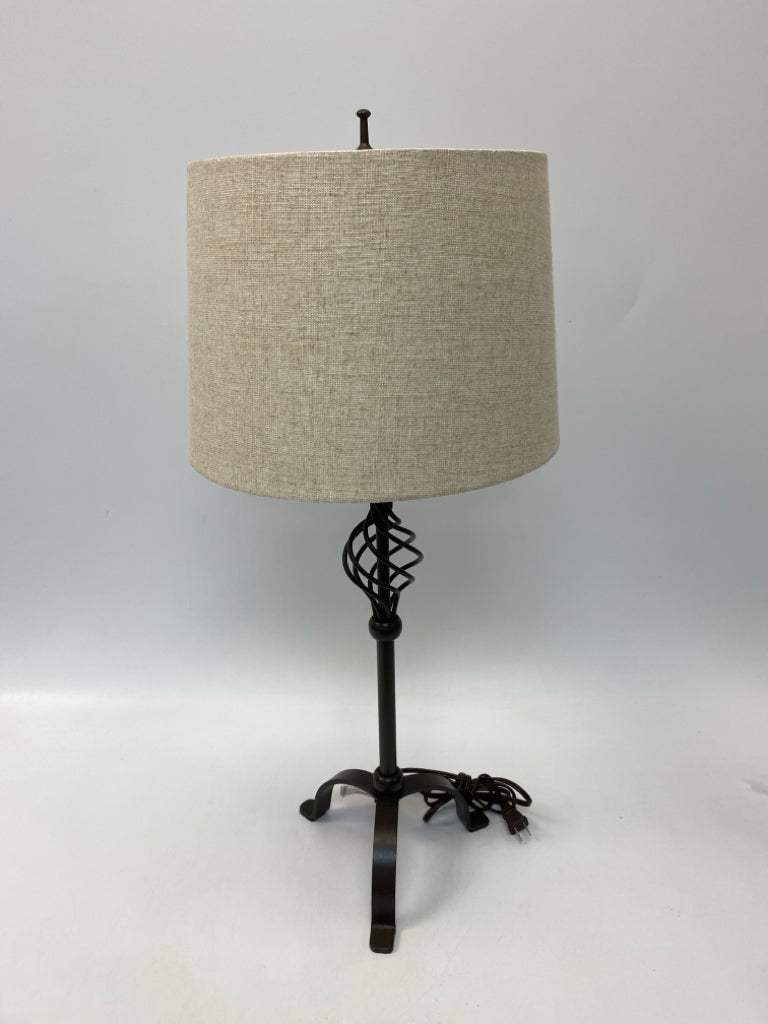 Dark Brown Metal Lamp