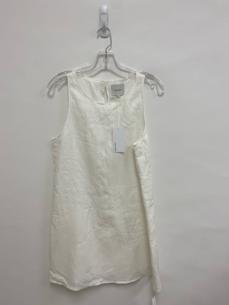 NWT Reformation Size 6 Cream Sleeveless Linen Ladies Dress