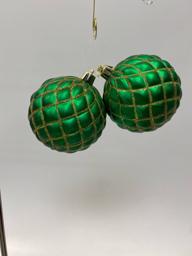 Green Gold Ornaments