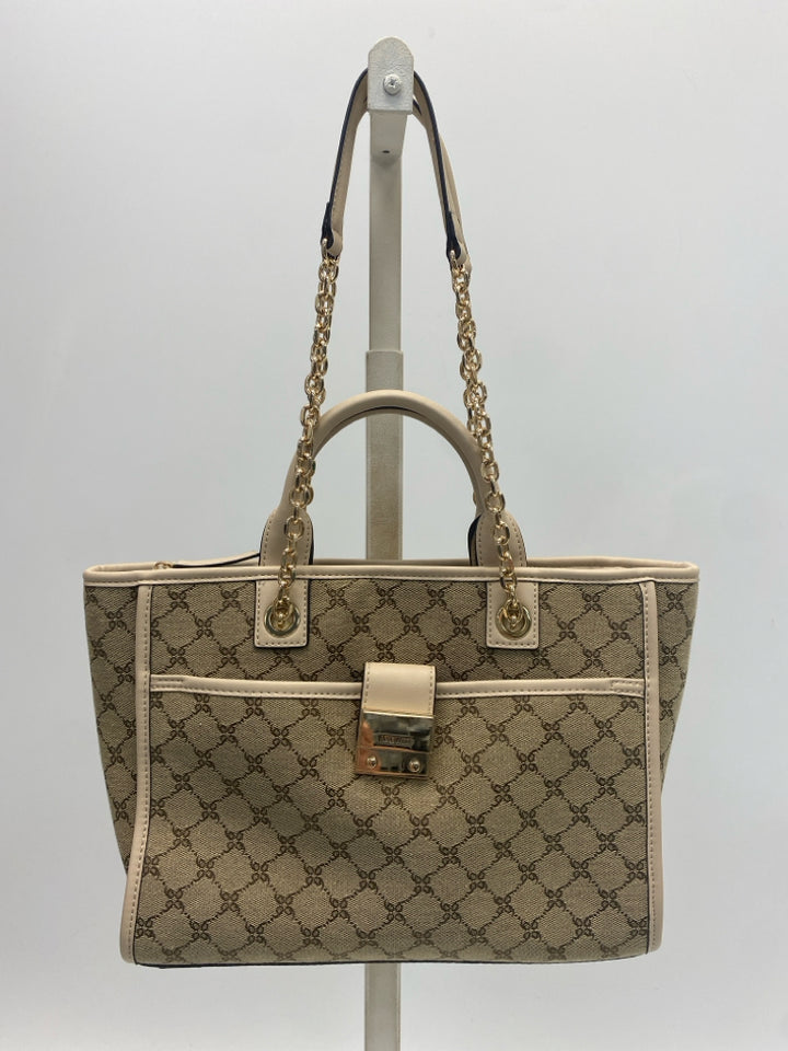 Nine West Brown Tan Print Handbag