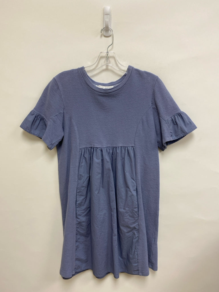 English Factory Size S Blue Short Sleeve Ladies Dress