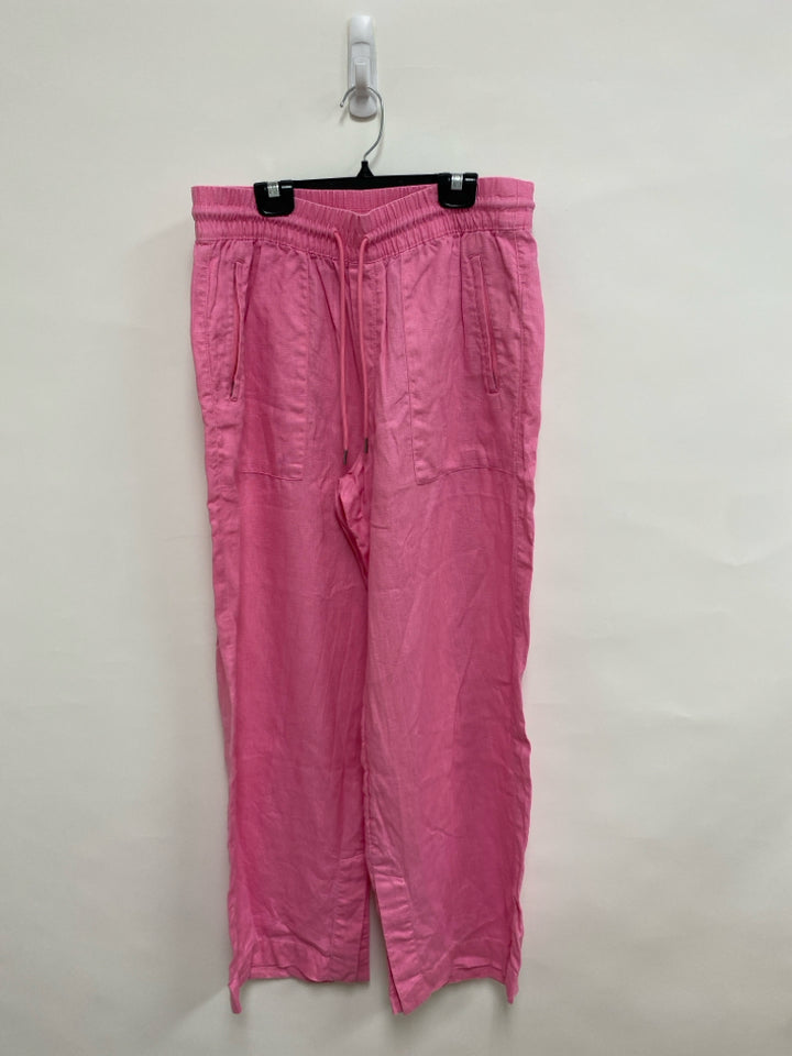 Athleta Size M Pink Pull-on Linen Ladies Pants
