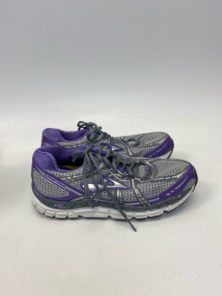 Brooks US Shoe Size 8 Gray Lavender Lace-up Sneakers