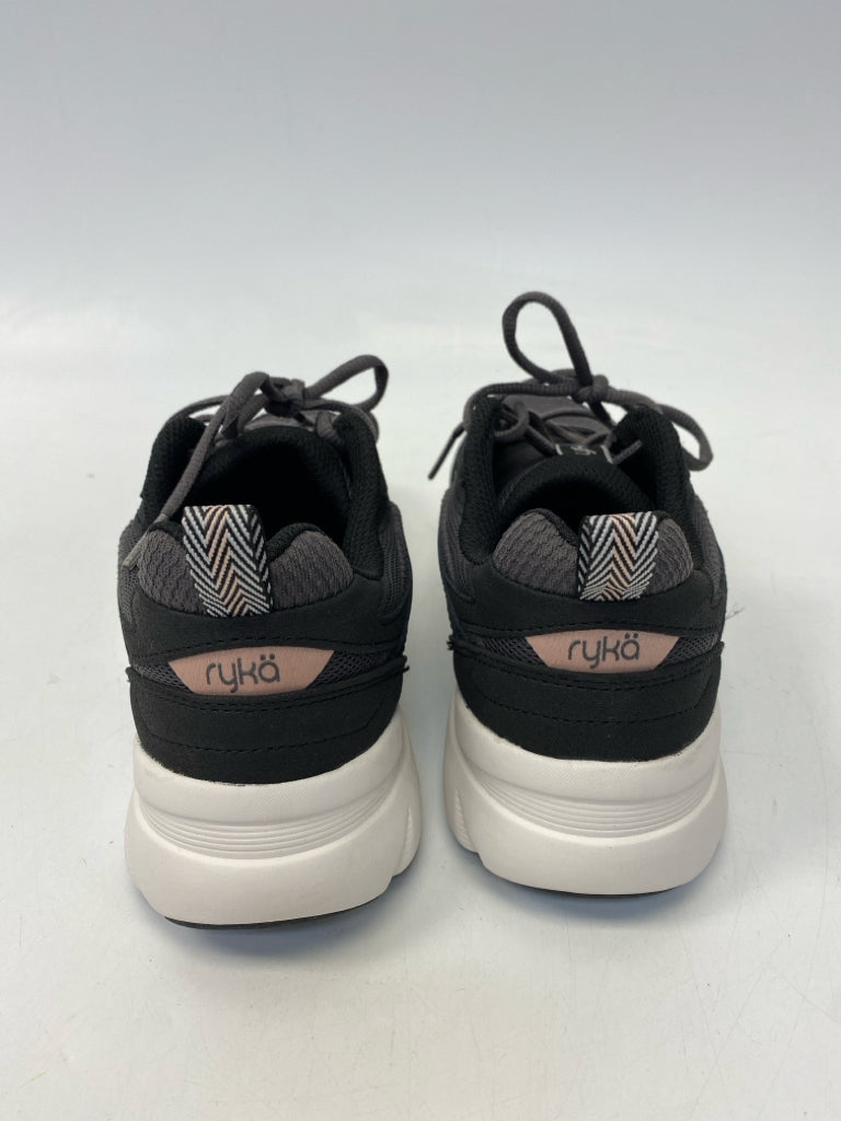 Ryka  Size 6.5 Gray/Blk Lace-up Sneakers