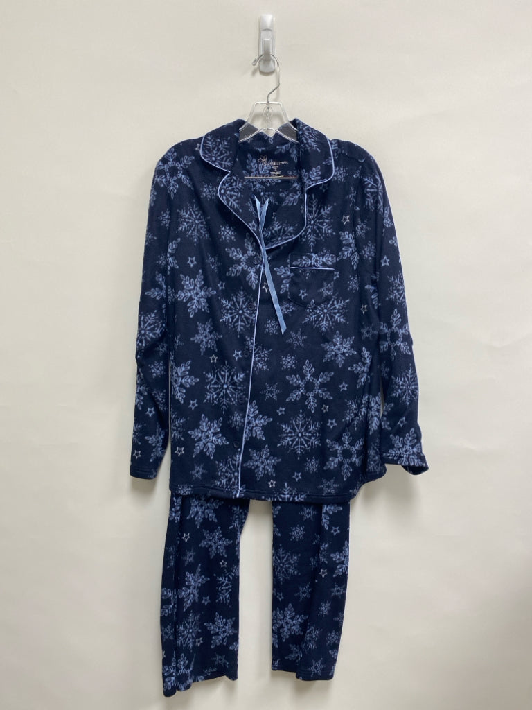 Croft/Barrow Size 1X Navy Blue Snowflakes Plus Size Pajamas