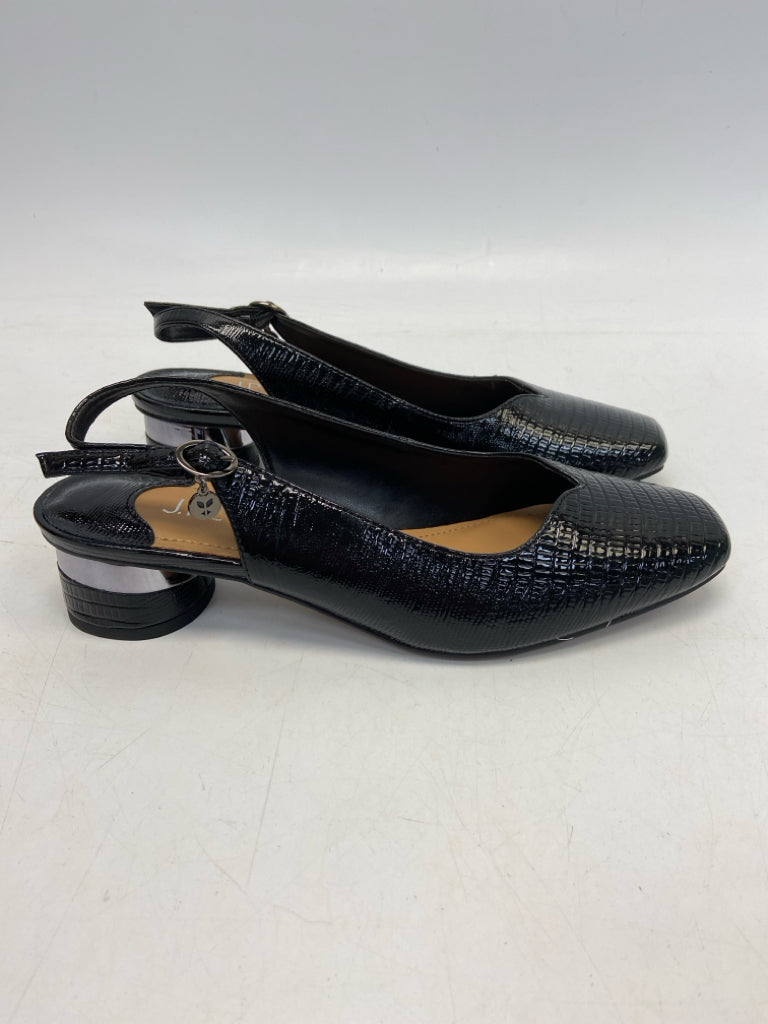 NWT J. Renee  Size 7 Black Embossed Patent Heels