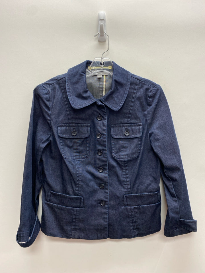 Ann Taylor Size 8 Dark Blue Button Up Ladies Jacket