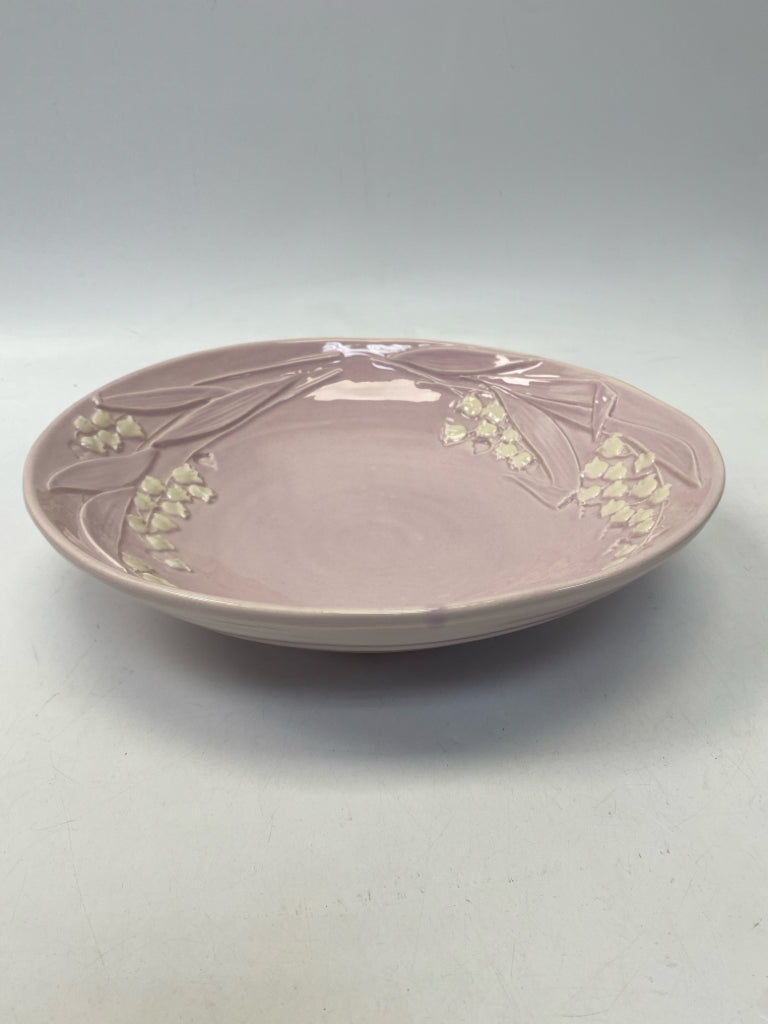 Lilac White Flowers Ceramic Decorative Bowl