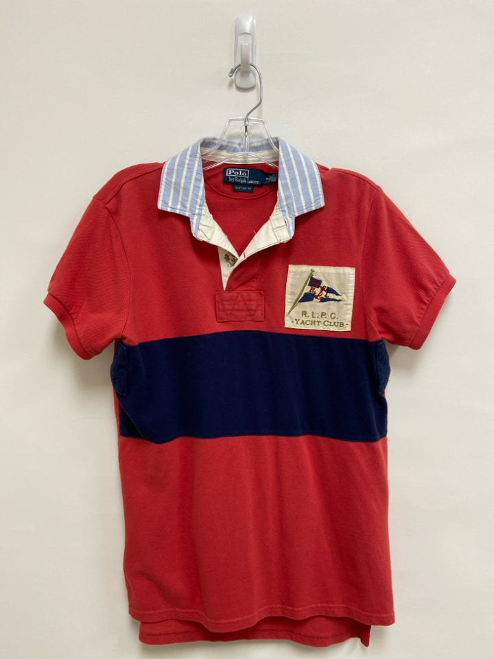 Ralph Lauren Size S Red Navy/White Striped Polo Men&