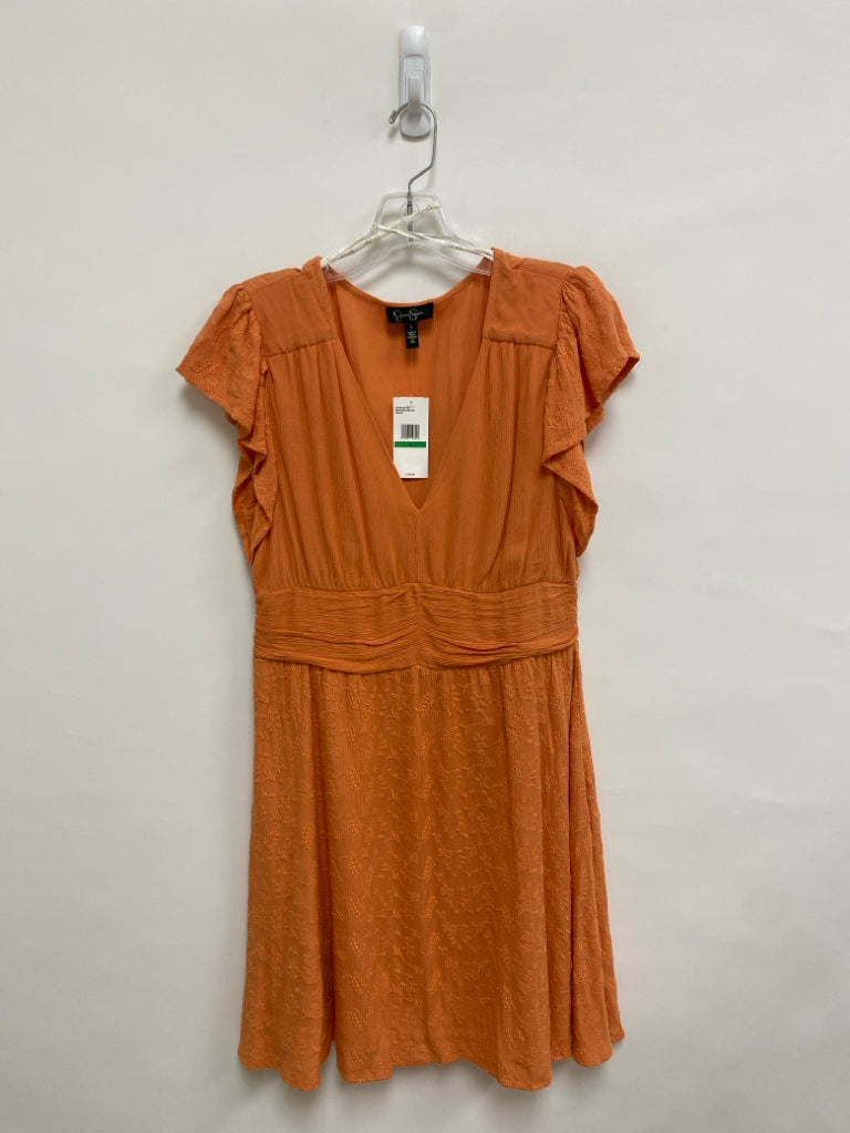 NWT Jessica Simpson Size L Orange Embroidered Ladies Dress