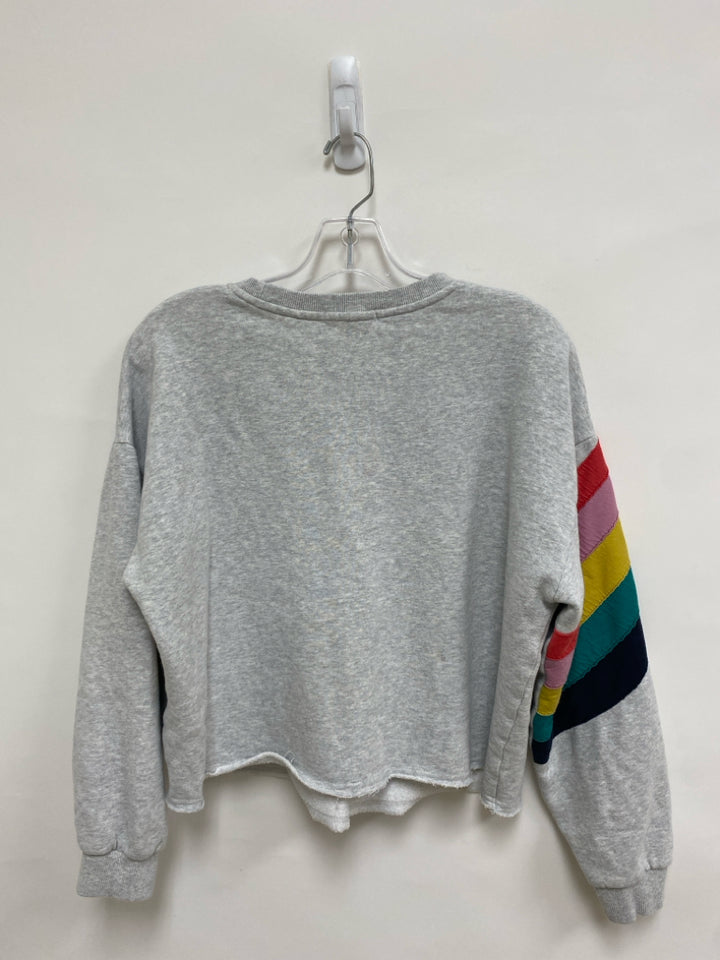 Marine Layer Size S Gray Multi Color Rainbows Cropped Ladies Sweatshirt