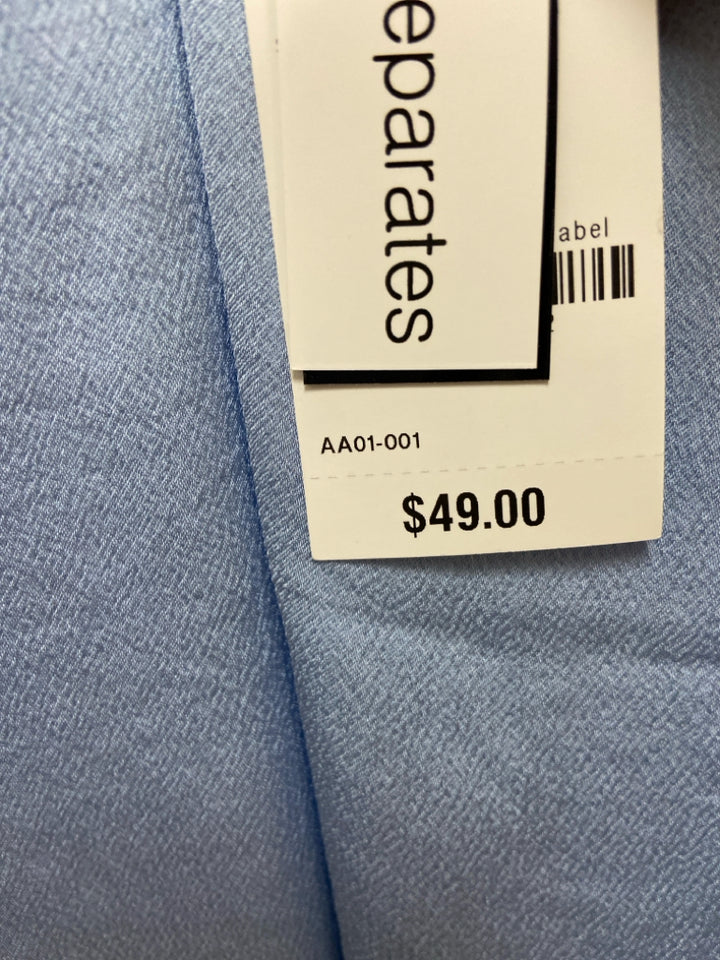 NWT bar III  SIZE  1X Pale Blue Sleeveless Satin Plus Size Top