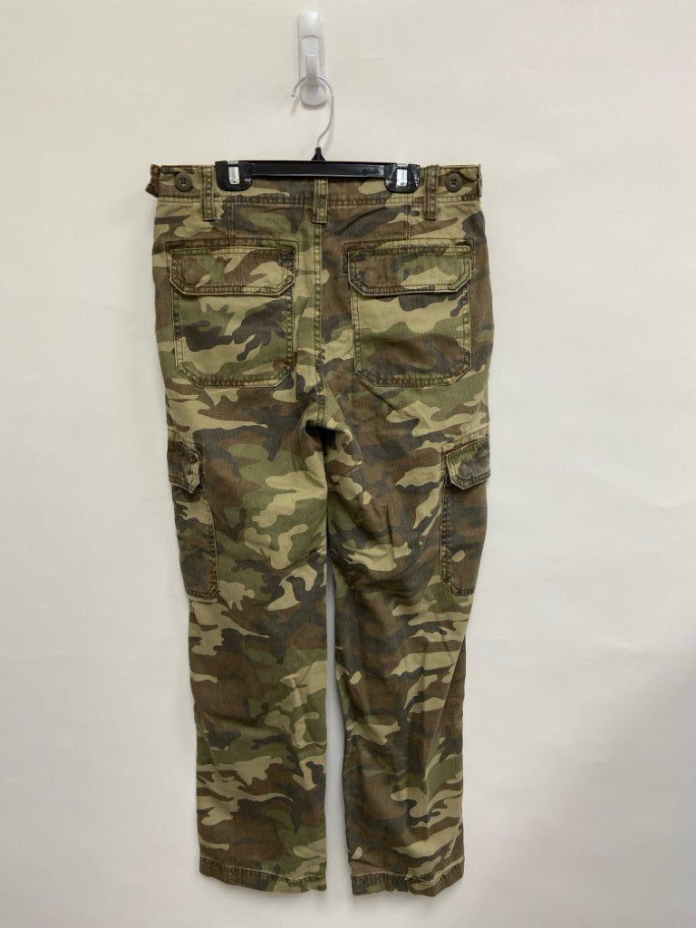 Size 28 Green Brown Camouflage Cargo Ladies Pants