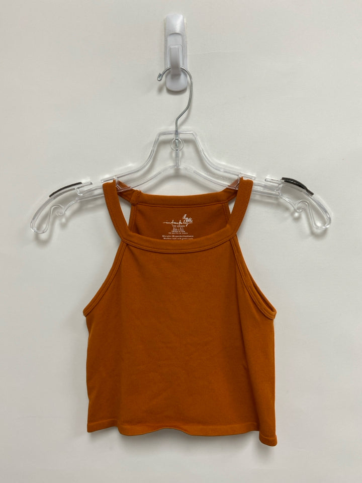 Free People Size M Burnt Orange Sleeveless Ladies Top