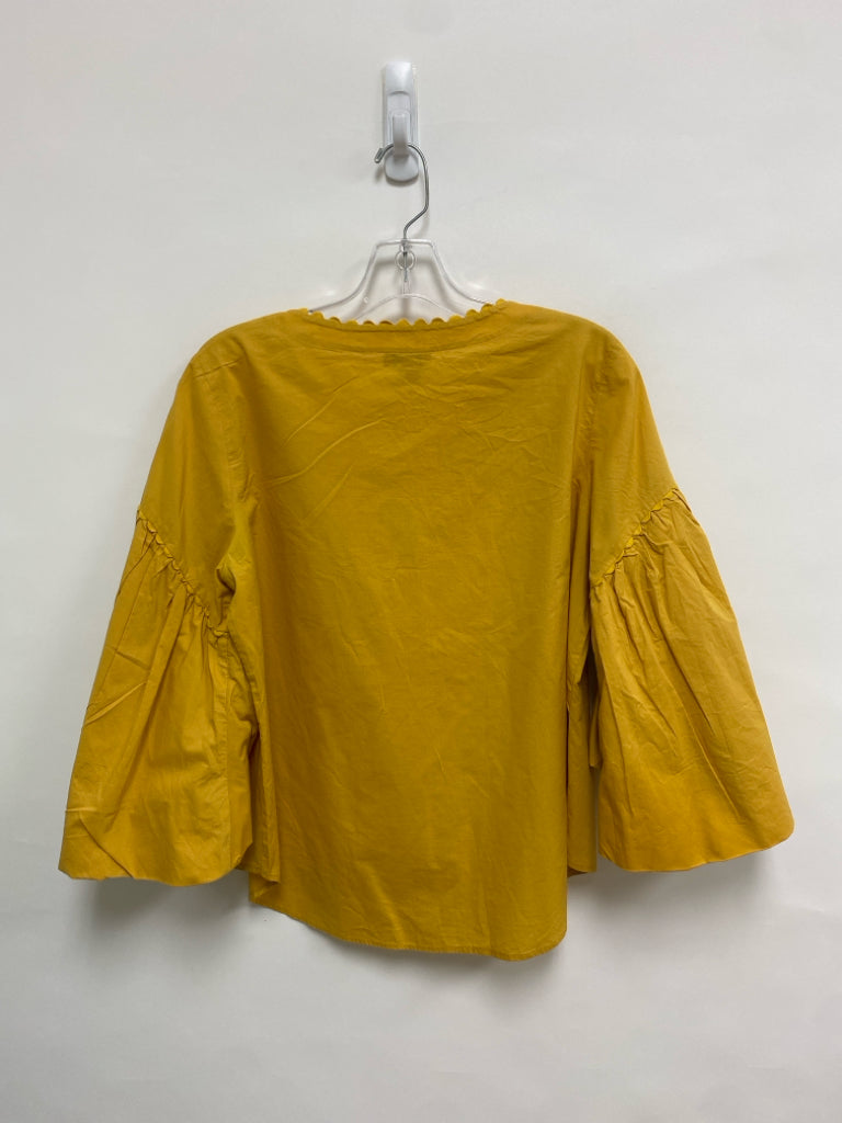 Sundance Size S Goldenrod Scalloped Bell Sleeves Ladies Top