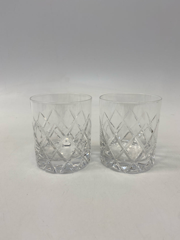 Christian Dior Clear Diamond Print Crystal Glassware
