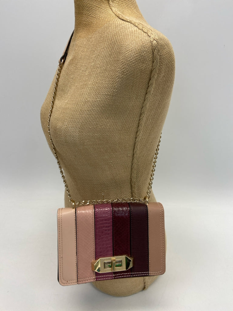 Aldo Blush Burgundy Stripe(s) Handbag