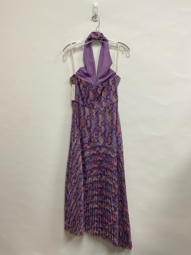 NWT Shoshanna Size 2 Lavender Coral/Cream Snake Print Maxi Ladies Dress