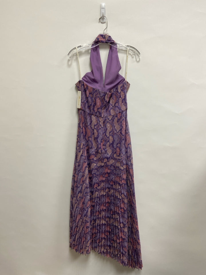 NWT Shoshanna Size 2 Lavender Coral/Cream Snake Print Maxi Ladies Dress