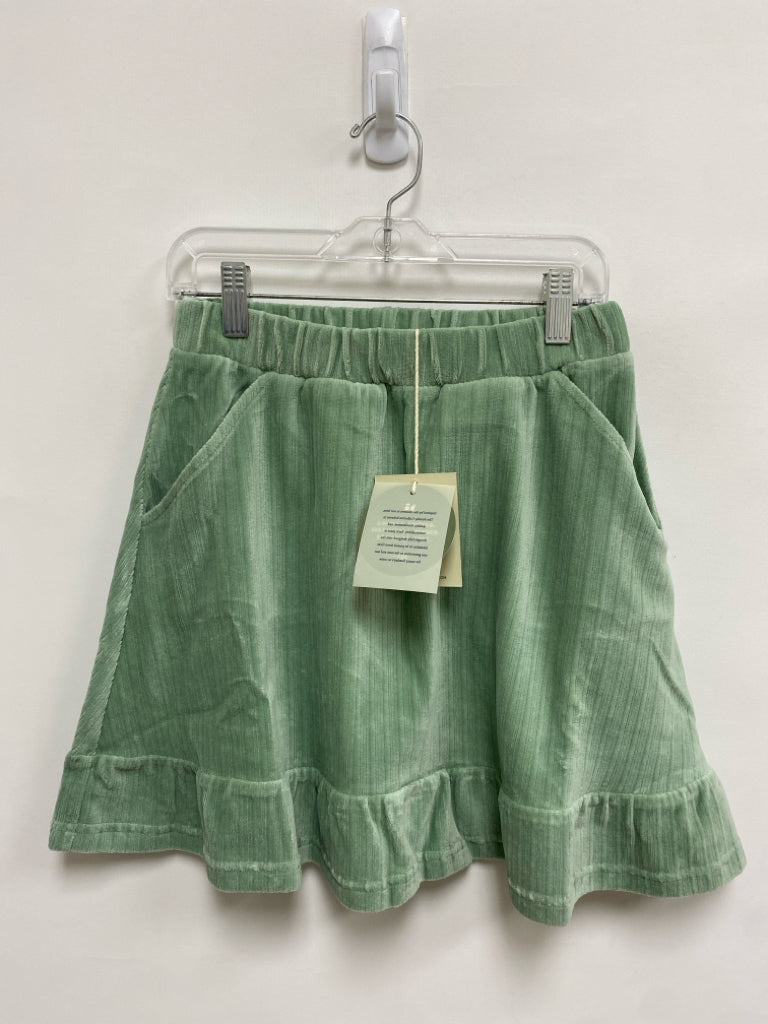 NWT The Sunday Collective SIZE 8/9 Green Ribbed Velour Girl&