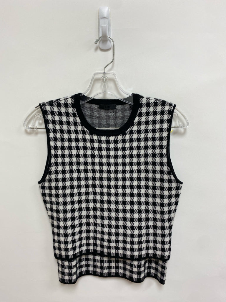 ATM Size XS Black/White Checkered Sleeveless Knit Ladies 2pc Skirt