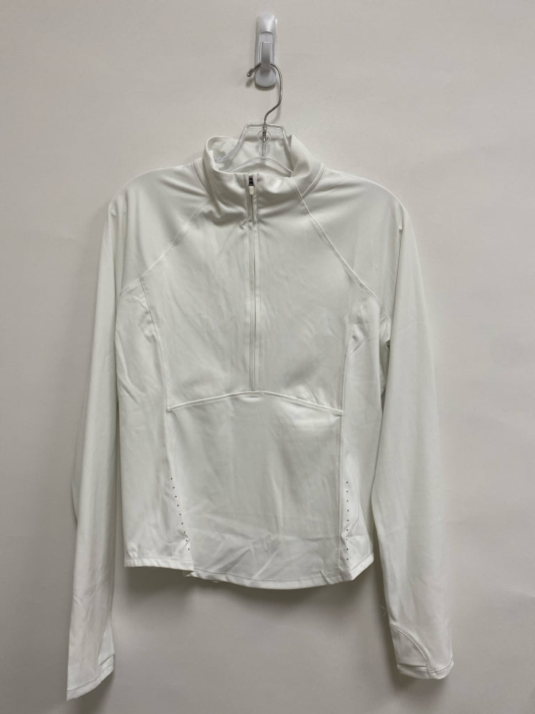 NWT Old Navy Size M White Quarter Zip Athletic Jacket