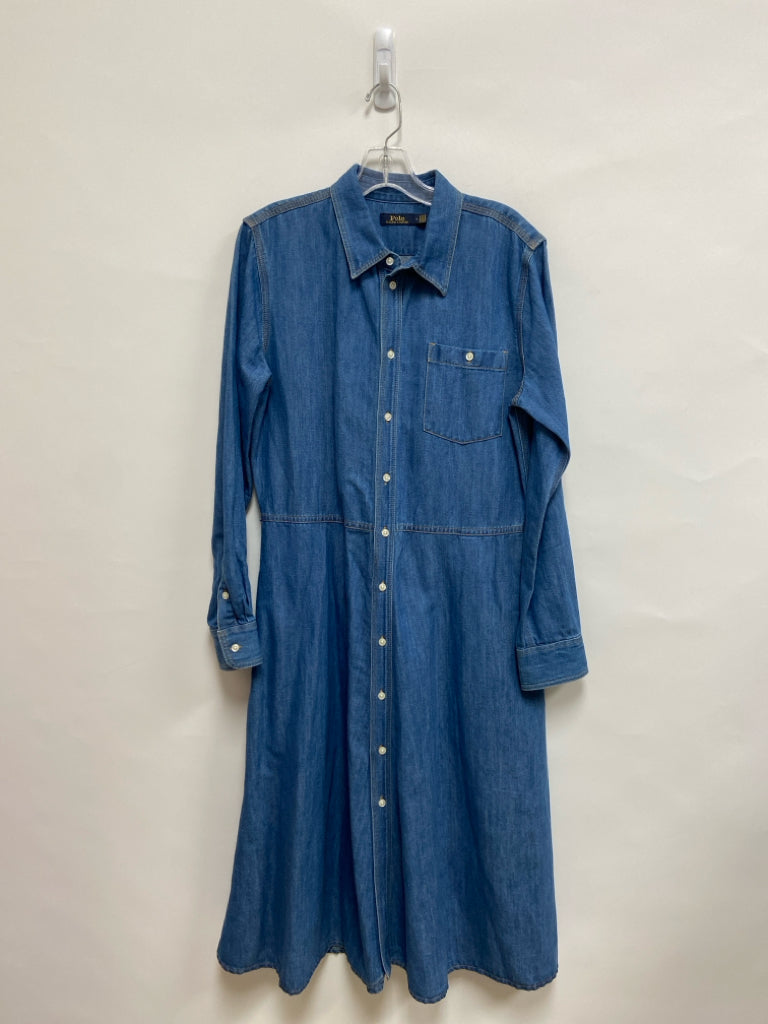 Polo Size 14 Blue Denim Ladies Dress
