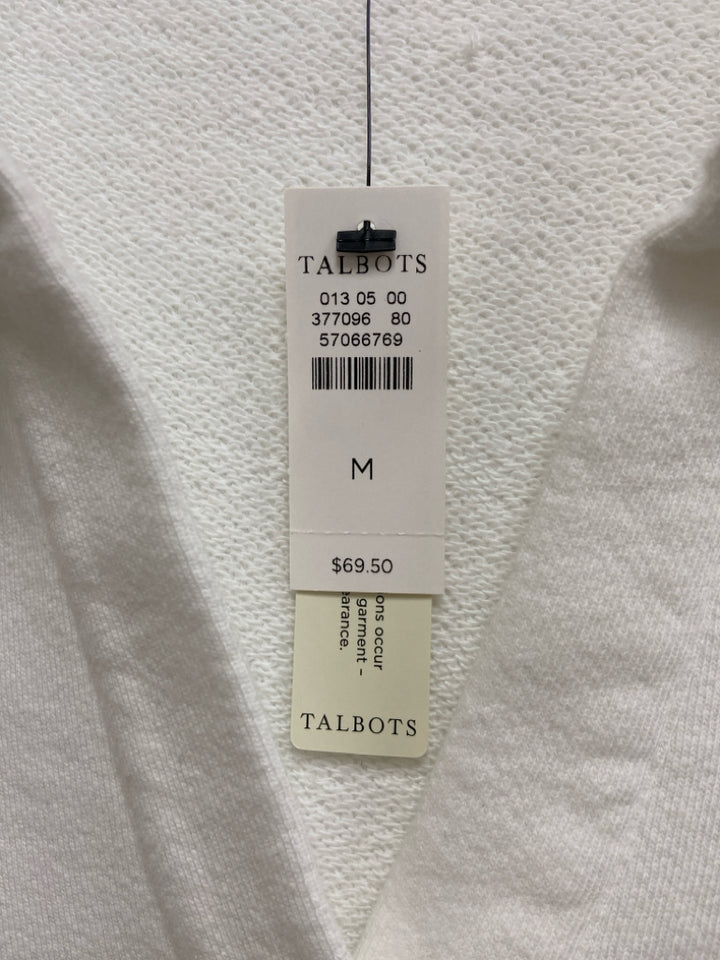 NWT Talbots Size M White V Neck Ladies Top