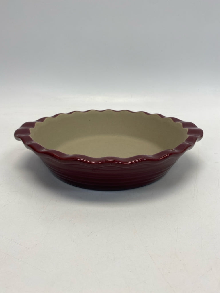Pampered Chef Burgundy Pie Plate