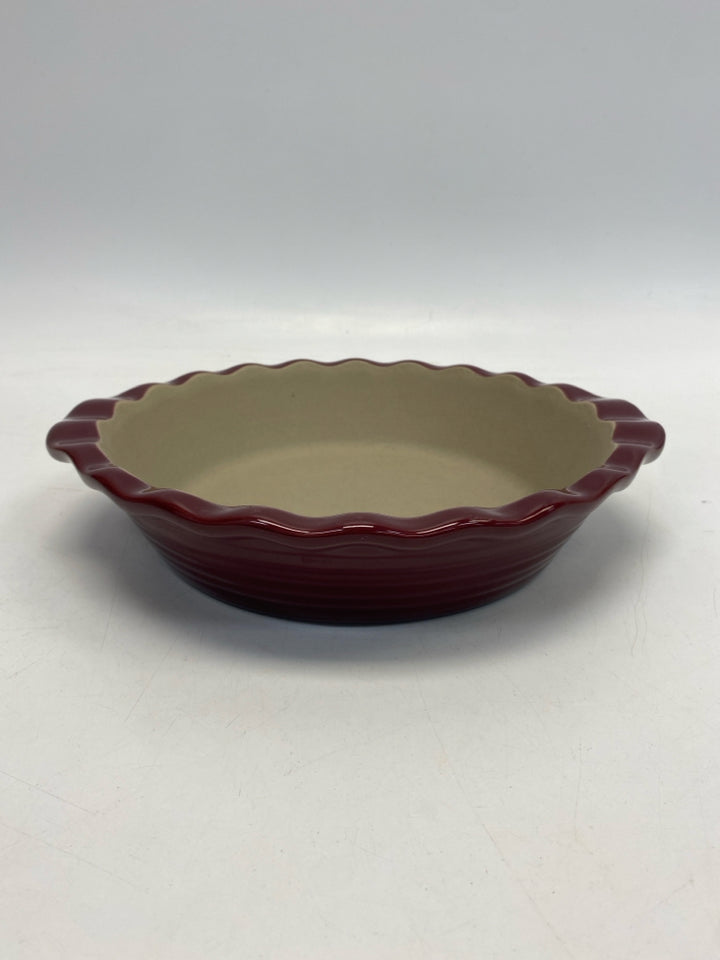 Pampered Chef Burgundy Pie Plate