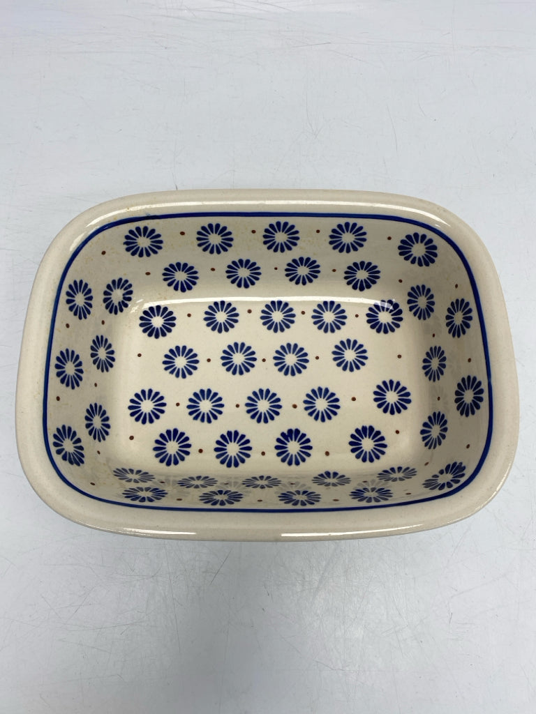 Boleslawiec Cream Blue Flowers Bowl(s)