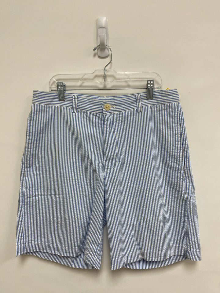 Vineyard Vines Size 30 White/Blue Stripes Seersucker Men&