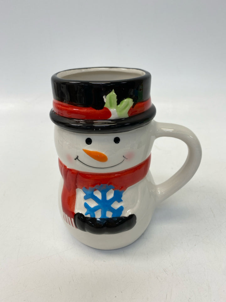 White/Black Red Snowman Winter