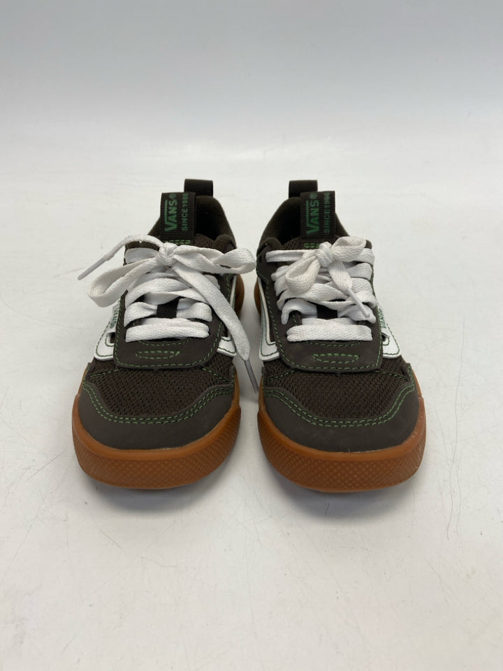 NWOT Vans SIZE 12 Dark Brown White Lace-Up Boy&