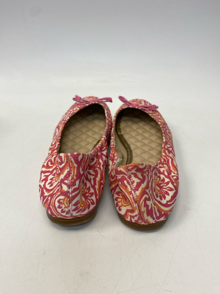 J McLaughlin  Size 8.5 Pink Orange Print Flats