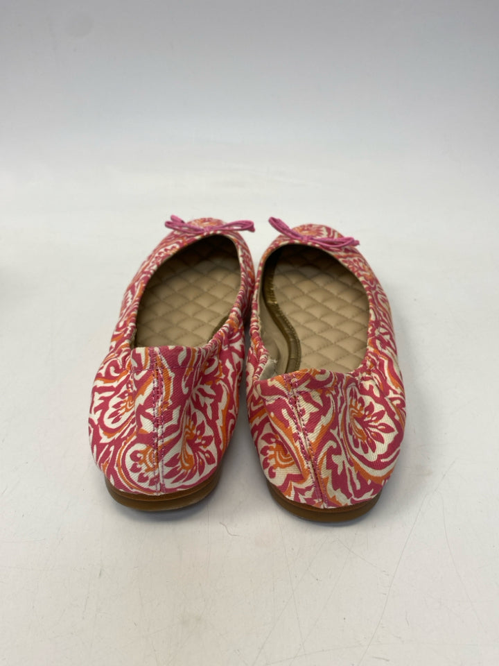 J McLaughlin  Size 8.5 Pink Orange Print Flats