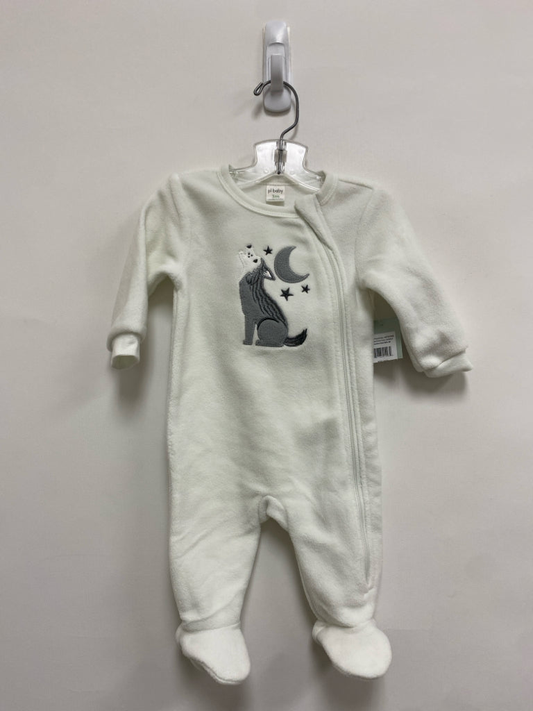 NWT SIZE 3M White Gray Fleece Boy&