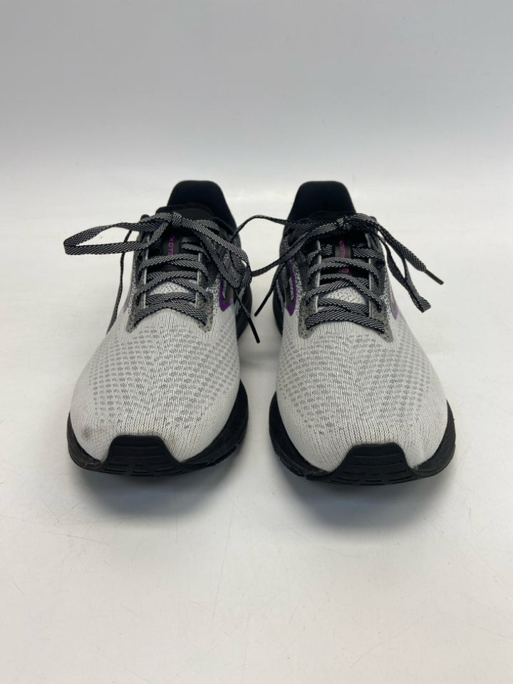 Brooks  Size 8.5 Gray Purple/Blk Lace-up Sneakers