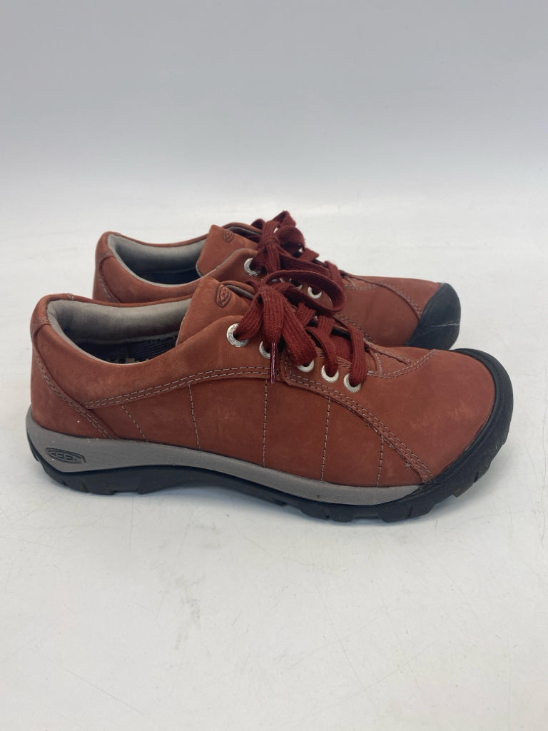 Keen US Shoe Size 8 Dark Coral Lace-up Sneakers