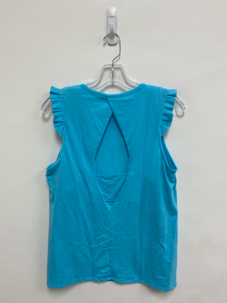 LILLY PULITZER Size M Turquoise Solid Sleeveless Ladies Top
