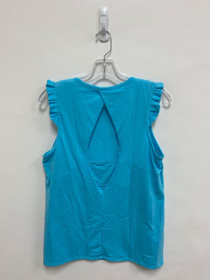 LILLY PULITZER Size M Turquoise Solid Sleeveless Ladies Top